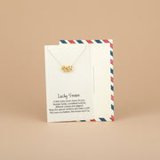 Lucky Seven 925 Sterling Silver Pendant Adjustable Chain with Message Postcard